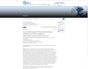 In situ determination of the remote sensing reflectance: an inter-comparison