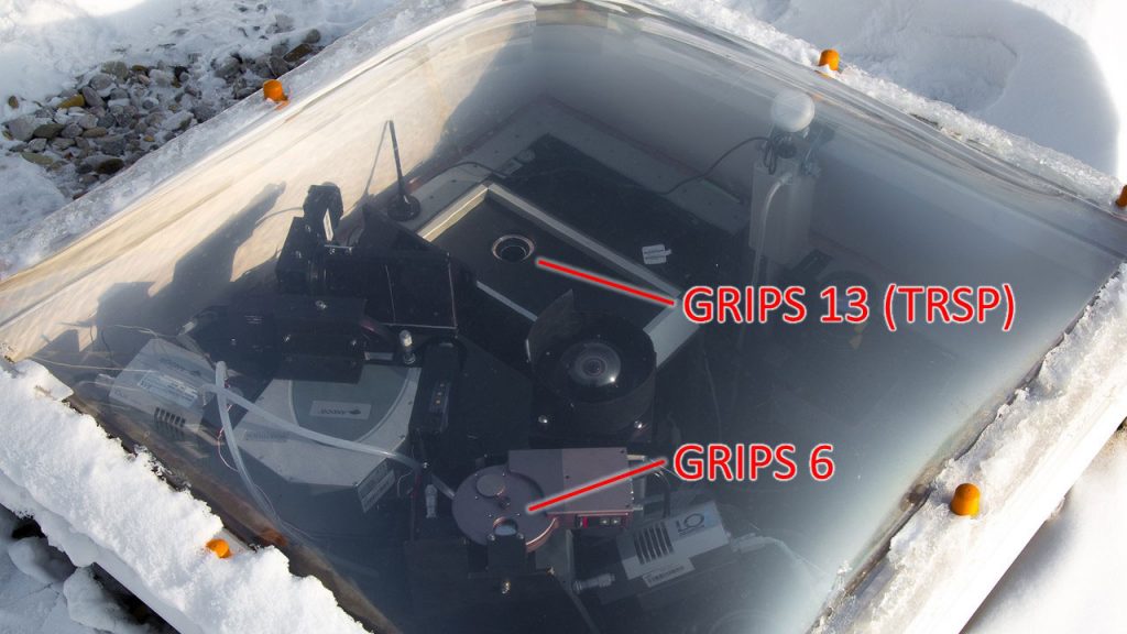 Travelling Reference Spectrometer (TRSP) alongside with Ground-based infrared P-branch spectrometer (GRIPS) 6 at the Oberpfaffenhofen NDMC site